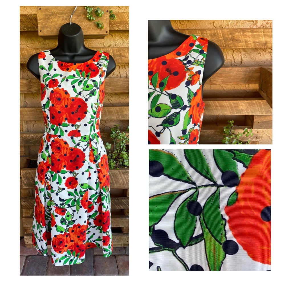 New York And Company | Floral And Dot Dress Size 6